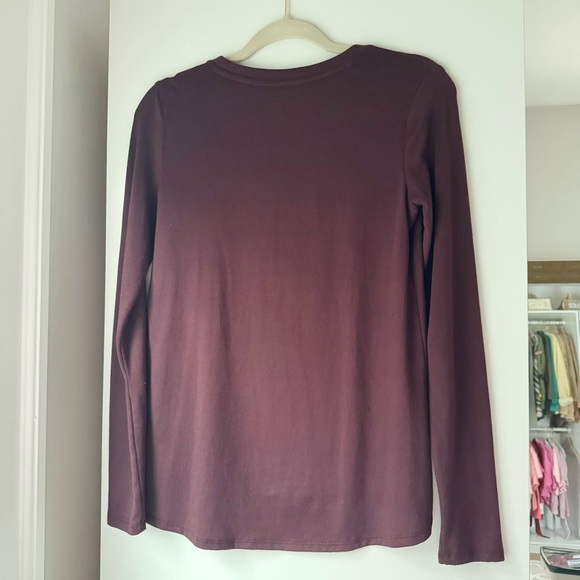 🍷 AMERICAN EAGLE SOFT AND SEXY LONG SLEEVE BURGUNDY MAROON SWEATER - Picture 3 of 5